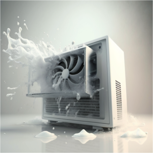 stark white air conditioning unit